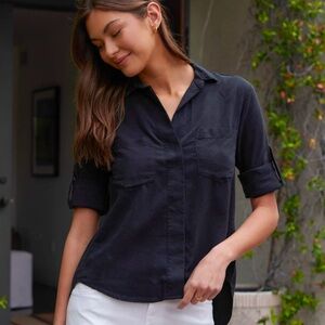 NWT Bella Dahl Womens Split Back Button-Down Shirt (or use as a light jacket).